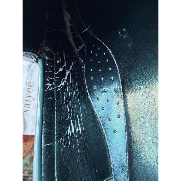 Donald J Pliner Emerald green Women’s Croc embossed Leather Comfy Loafers Size 8 - Picture 7 of 13